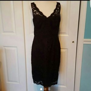 David's Bridal Black Lace Dress