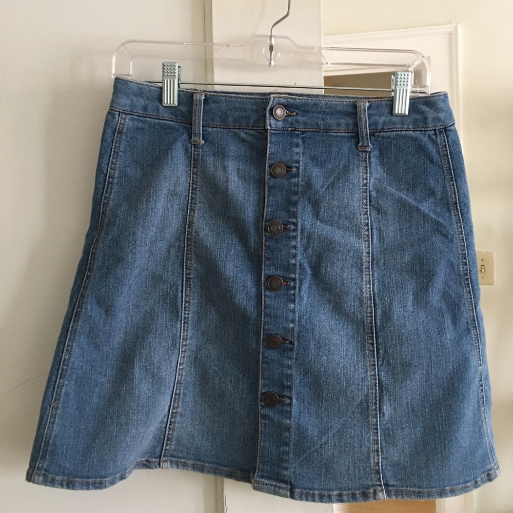 Jean button up skirt