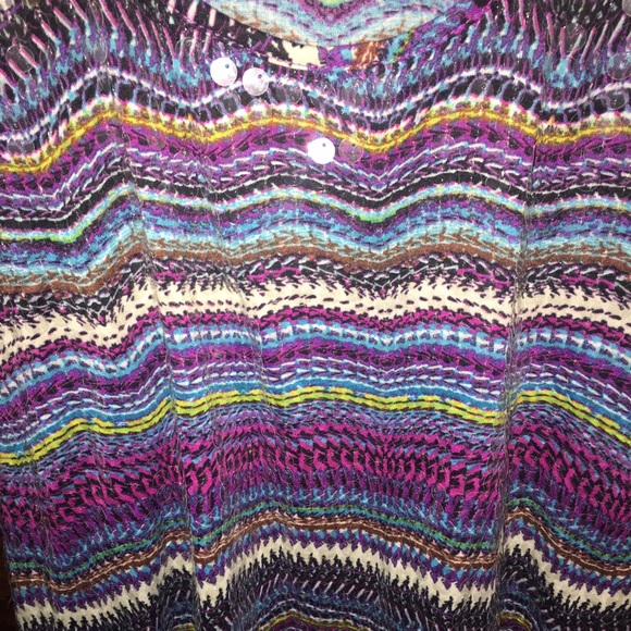 Sequin short multi colored tank top with sequins - Picture 2 of 4
