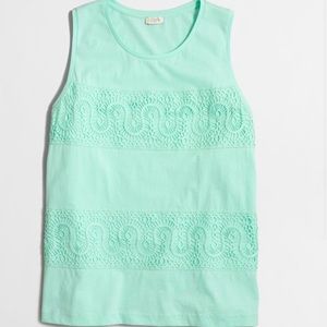 J. Crew lace tank top