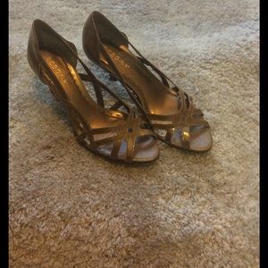 BCBGirls gold heels