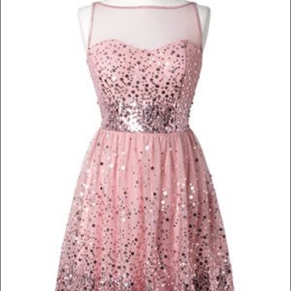 Delias pink sequin dress