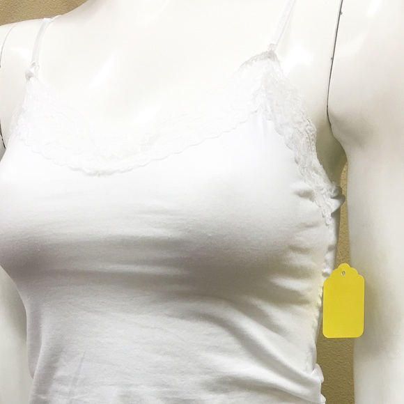 4/$20 Soft layering lace trim cami tank top - Picture 2 of 2