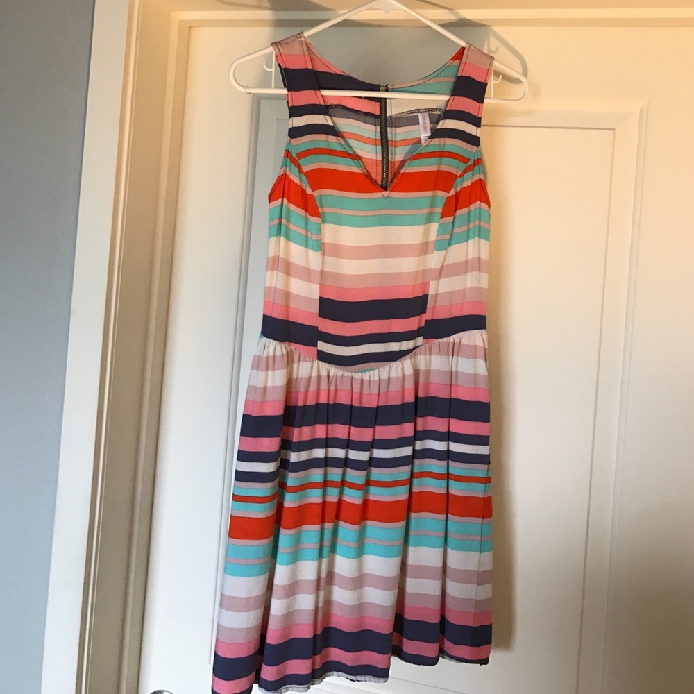 Colorful striped dress