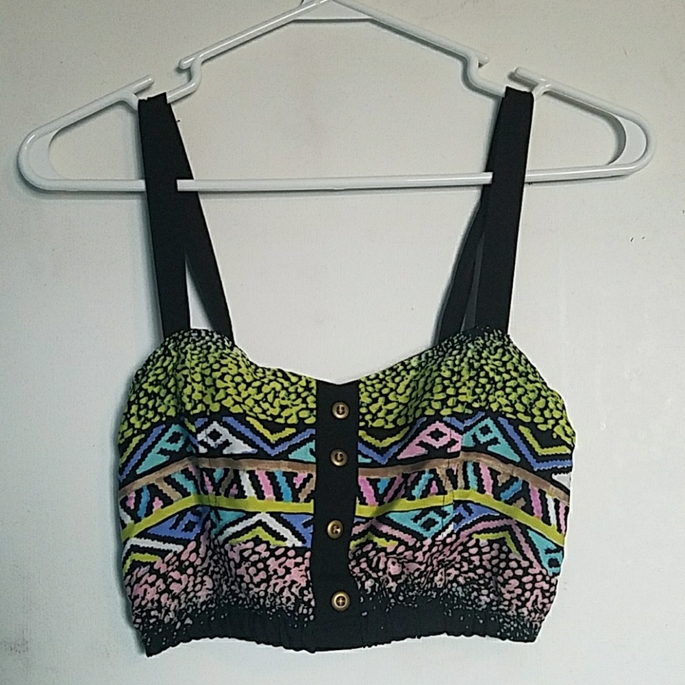 Tribal print crop top