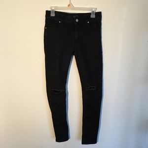 Ripped black asos jean