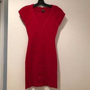 Express red bandage dress