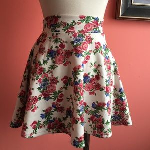 Floral skater skirt