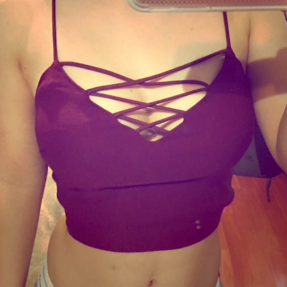Burgundy Crop Top