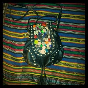 Bejeweled Crossbody Bucket Bag