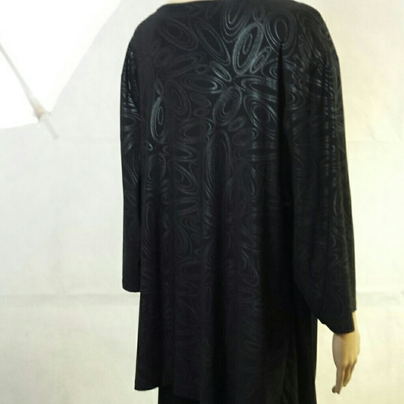 Maggie Barnes "Silver on Charcoal" Dressy Top - Picture 8 of 8