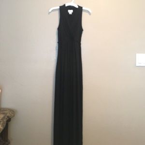 Black maxi maternity dress