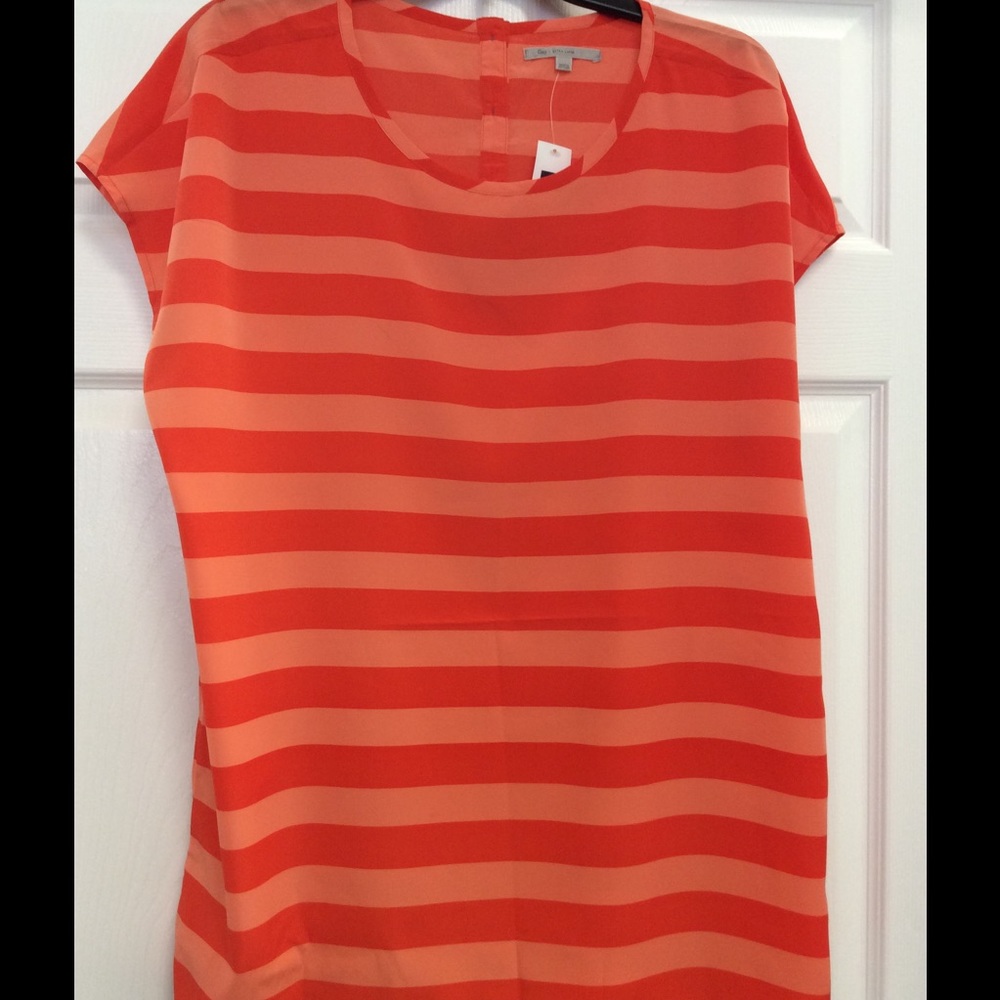 GAP Orange Striped Blouse