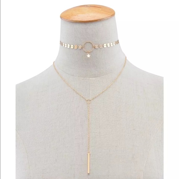 1 day Sale❣️ New✨ Star & Bar Choker Necklace 😍✨ - Picture 3 of 8