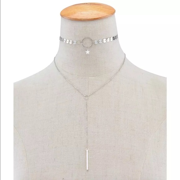 1 day Sale❣️ New✨ Star & Bar Choker Necklace 😍✨ - Picture 4 of 8