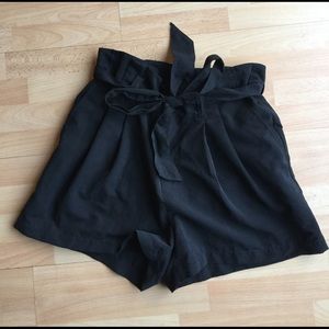 Black High Waisted Shorts
