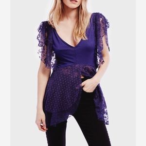 ⭐️Free People "Heatherton" lace tee⭐️