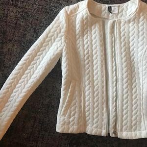 White sweater jacket