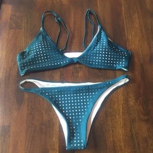 Cut out double lined bikini