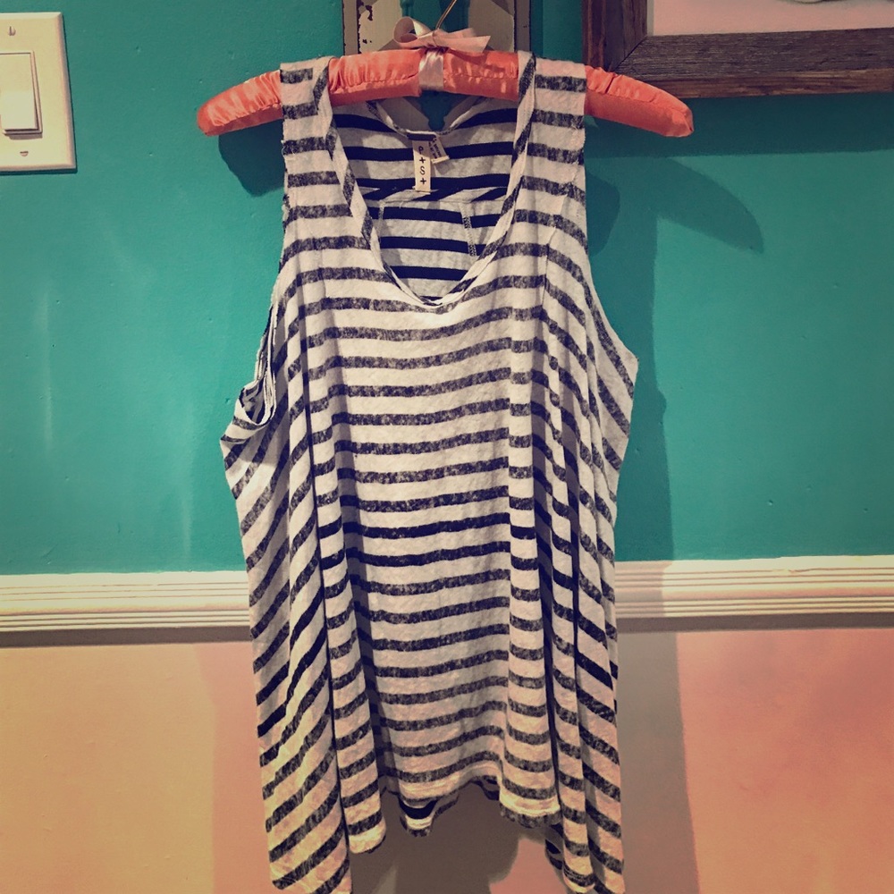 Free People black white striped tank