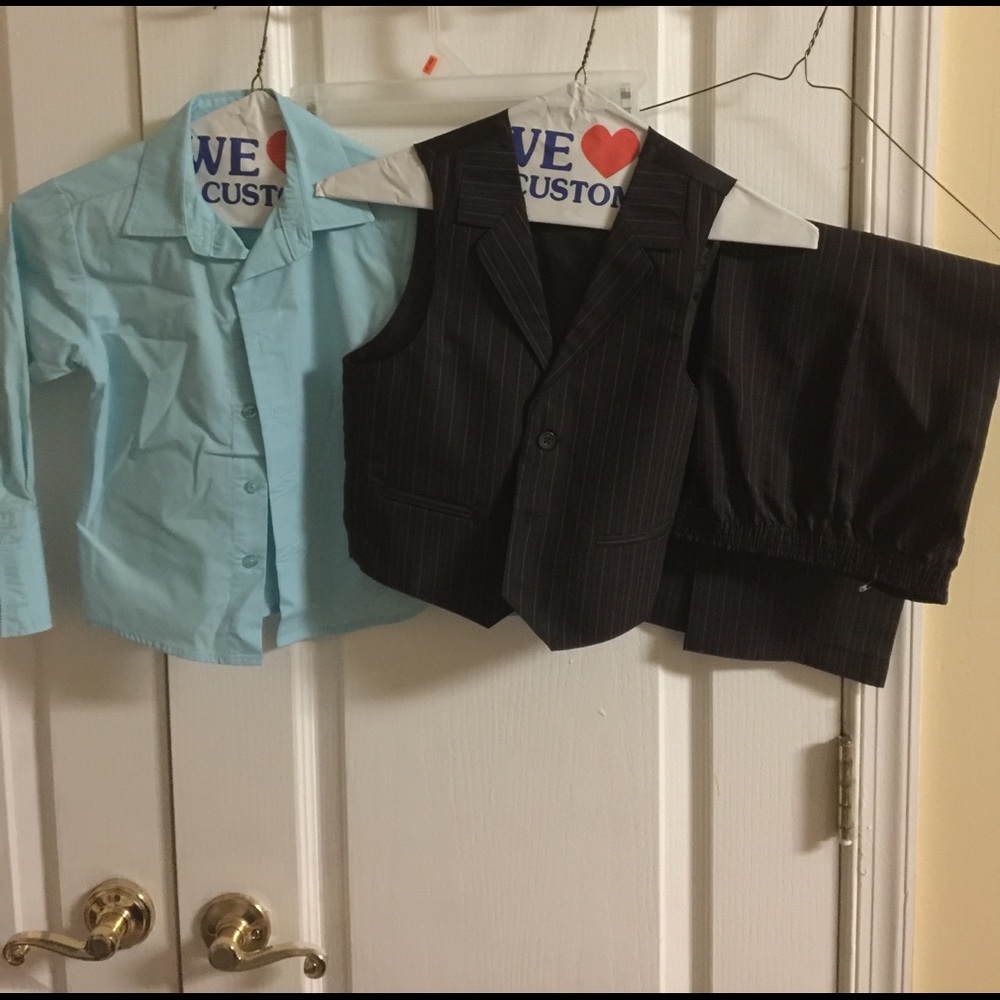 Sean Jean fairly used 3pcs suit set brown/turquois