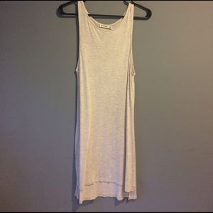 Sleeveless T-Shirt Dress with Slits on Side