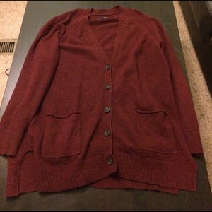 Burgundy cardigan