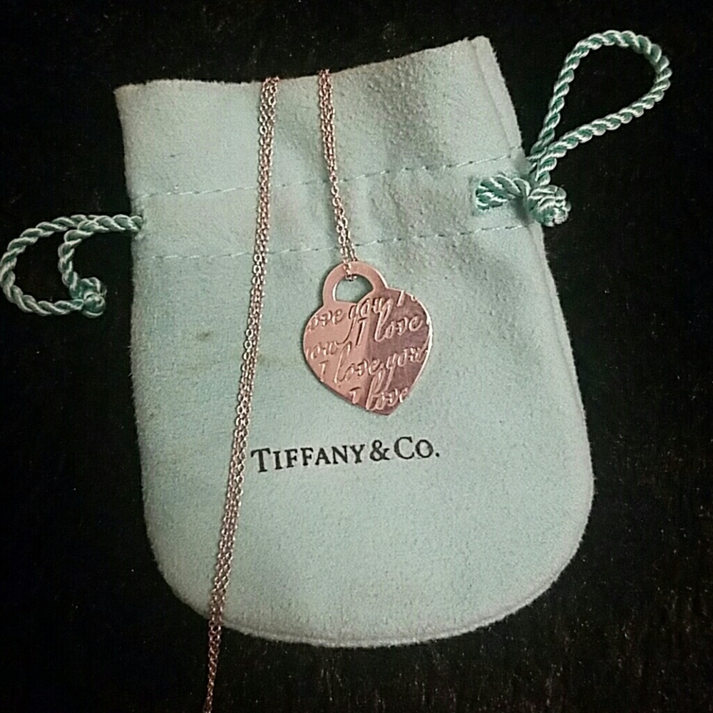 Authentic Tiffany & Co. I love you notes necklace