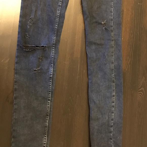 Zara ripped knee jeans - dark blue - Picture 2 of 5