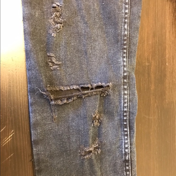Zara ripped knee jeans - dark blue - Picture 3 of 5