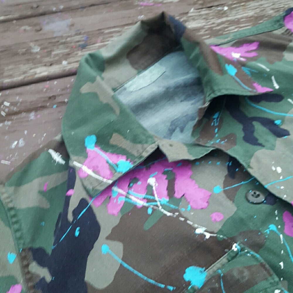 Custom Painted Camouflage Jacket - image 2