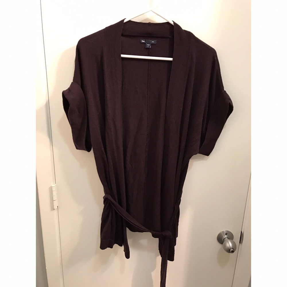 GAP Dark Purple Tie Cardigan