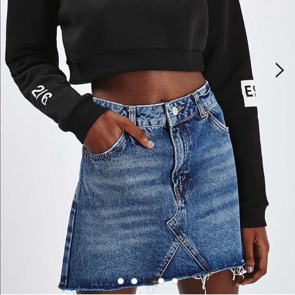 Topshop Petite Denim Skirt