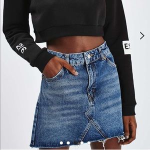 Topshop Petite Denim Skirt