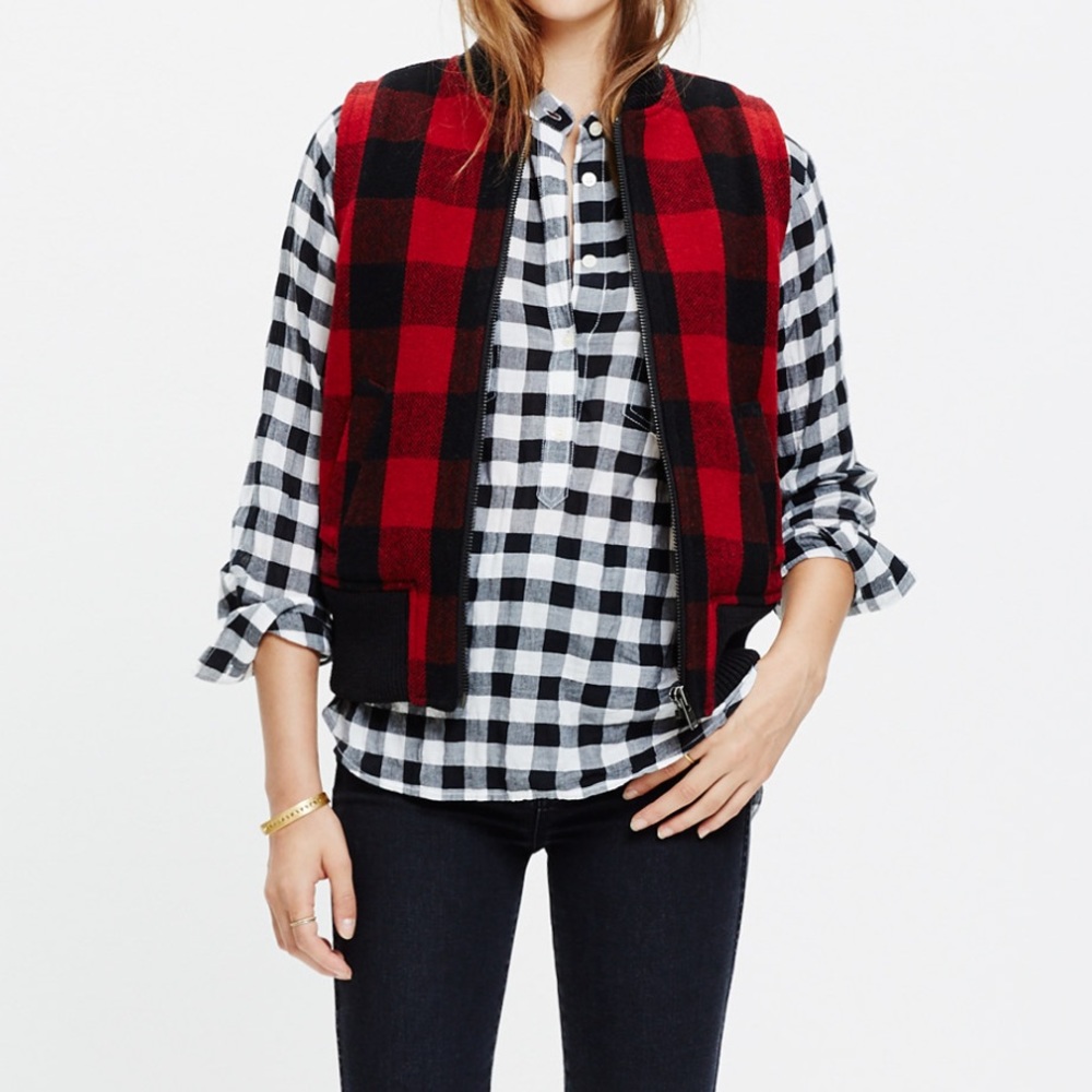 Madewell Buffalo Check vest