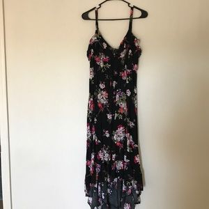 Torrid Size 2 High Low black floral dress