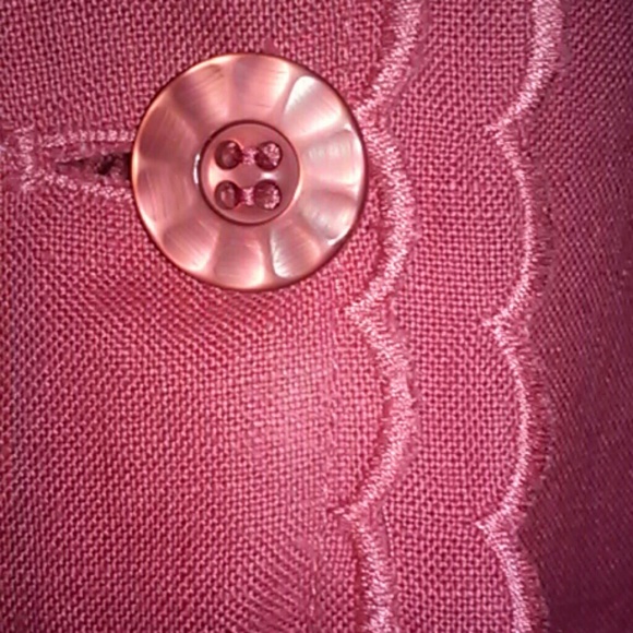 Jjill adorable scalloped edge linen jacket.. - Picture 4 of 4