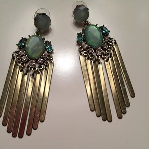 Multi stone statement earrings