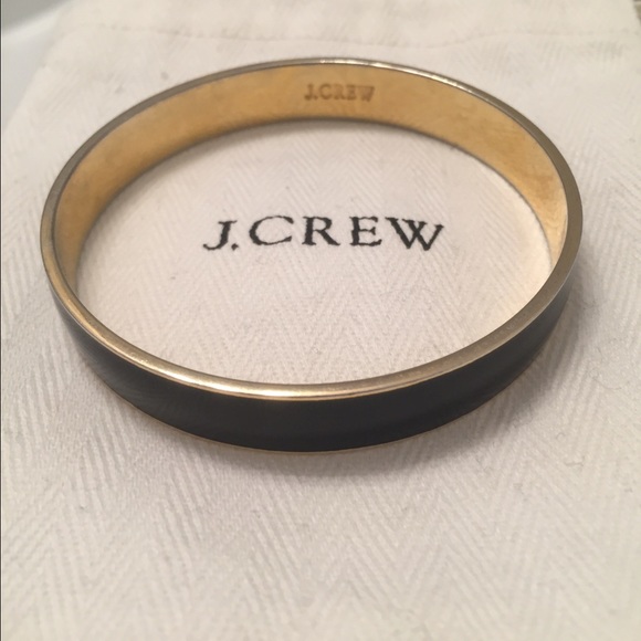 J. Crew Jewelry - J Crew Black and Gold Bangle