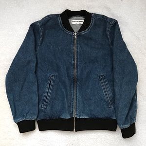 American Apparel Denim Bomber Jacket