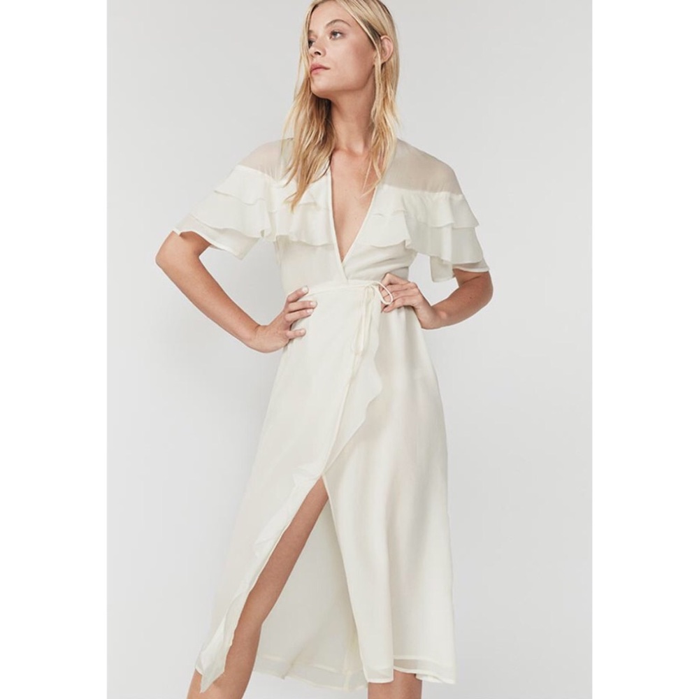 Reformation Garbo Dress in Ivory