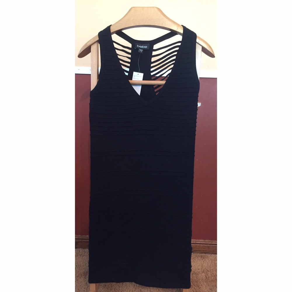 bebe string back bandage dress