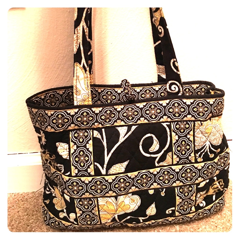 Vera Bradley black and yellow purse