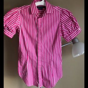 Pink and white striped Ralph Lauren blouse