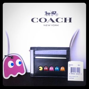 COACH ~NWT ~PAC MAN~ Card Case & Pinky~Ghost FOB