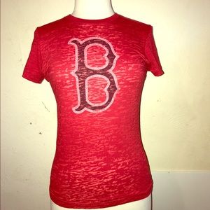 Boston Red Sox burnout Red t shirt