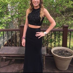 2 piece prom dress