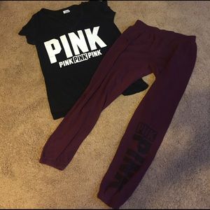 Victoria's Secret PINK joggers and v neck