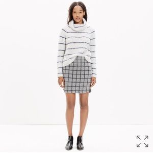 Madewell shirttail miniskirt in gridcheck