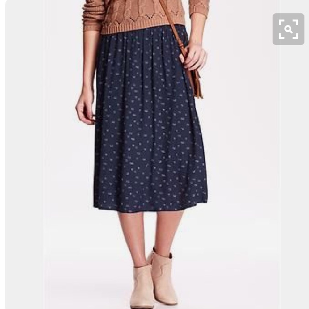 Blue midi skirt